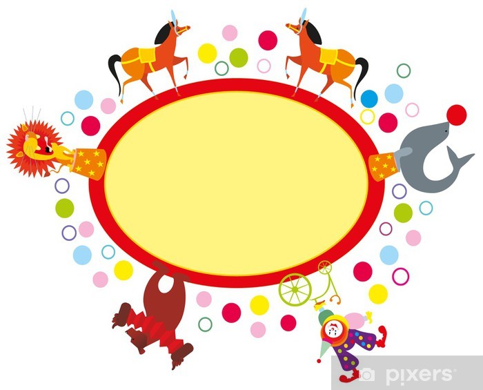 700x565 Vector Illustration Circus Banner Wall Mural