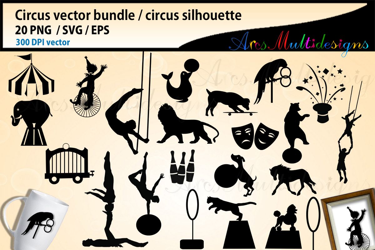1200x800 Circus Bundle, Circus Silhouette Vector, Circus Vector