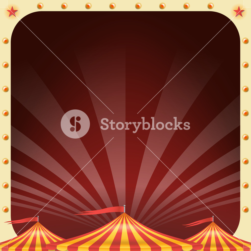 1000x1000 Circus Poster Vector Circus Tent Background Amusement Park Party