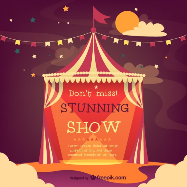 626x626 Circus Tent Poster Vector Free Download