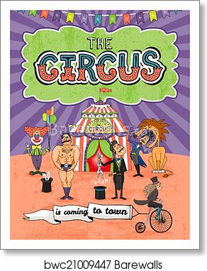 292x382 Vector Circus Poster Design