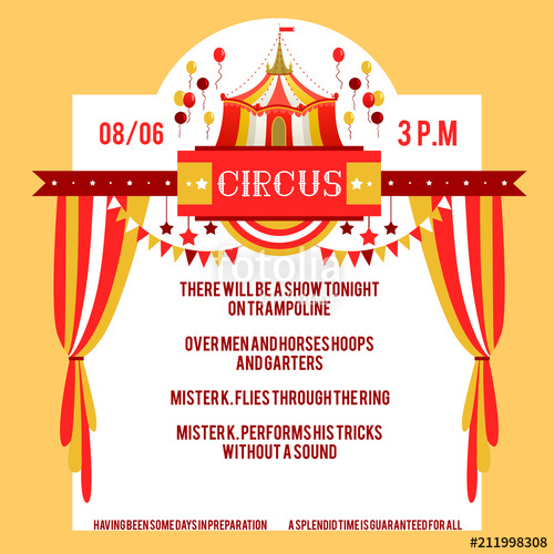 500x500 Yellow Circus Poster Stock Image And Royalty Free Vector