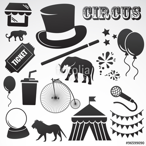 500x500 Circus Vector Icon Set Stock Image And Royalty Free Vector