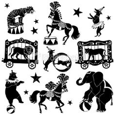 236x236 Circus Animal Silhouette