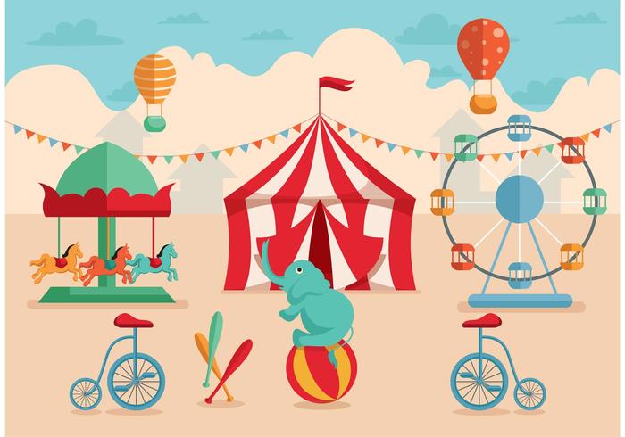 700x490 Circus Free Vector Art