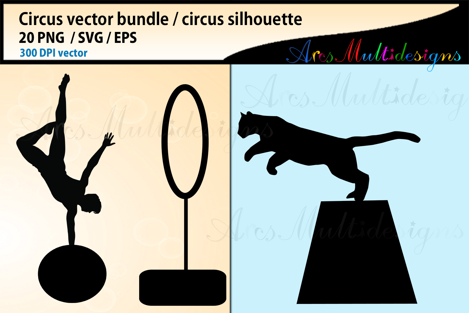 1500x1000 Circus Bundle, Circus Silhouette Vector, Circus Vector