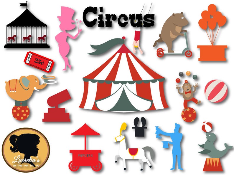 794x596 Circus Silhouette Circus Design Carnival Circus Etsy