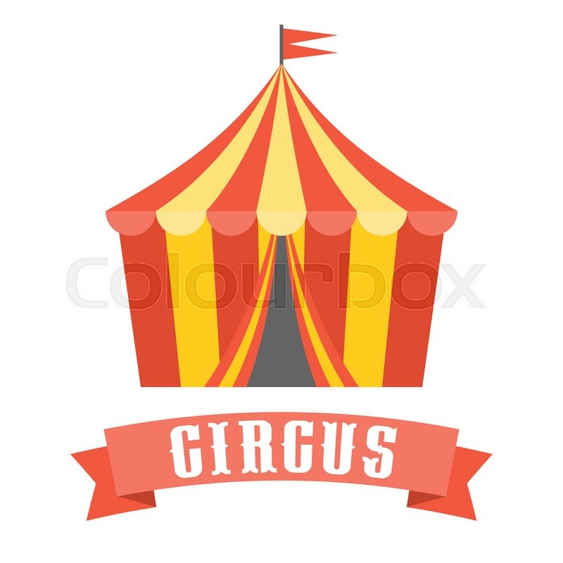 Circus Tent Vector, Flat Design Stock Vector Colourbox 800x800 Circus Tent Vector, Flat Design Stock Vector Colourbox