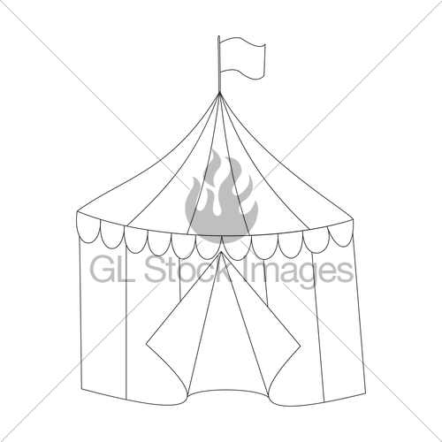 Striped Vector Circus Tent Doodle Style Gl Stock Images 500x500 Striped Vector Circus Tent Doodle Style Gl Stock Images