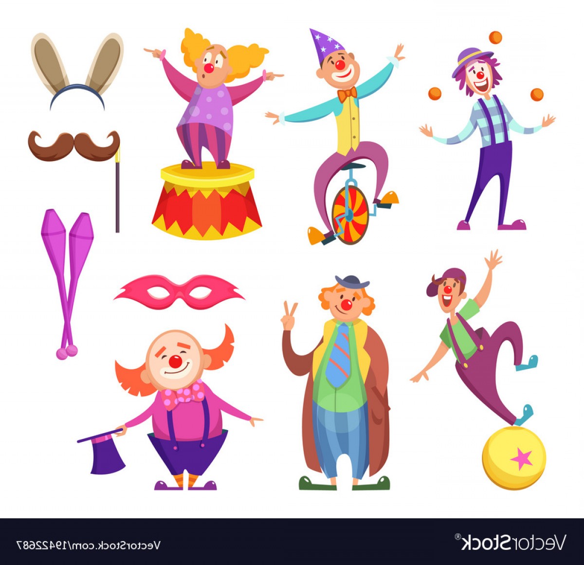 1200x1161 Circus Vector Character Savoyuptown