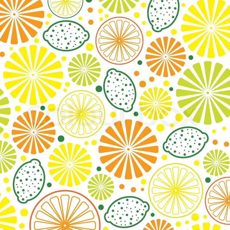 800x800 Vector Citrus Background Stock Vector Colourbox