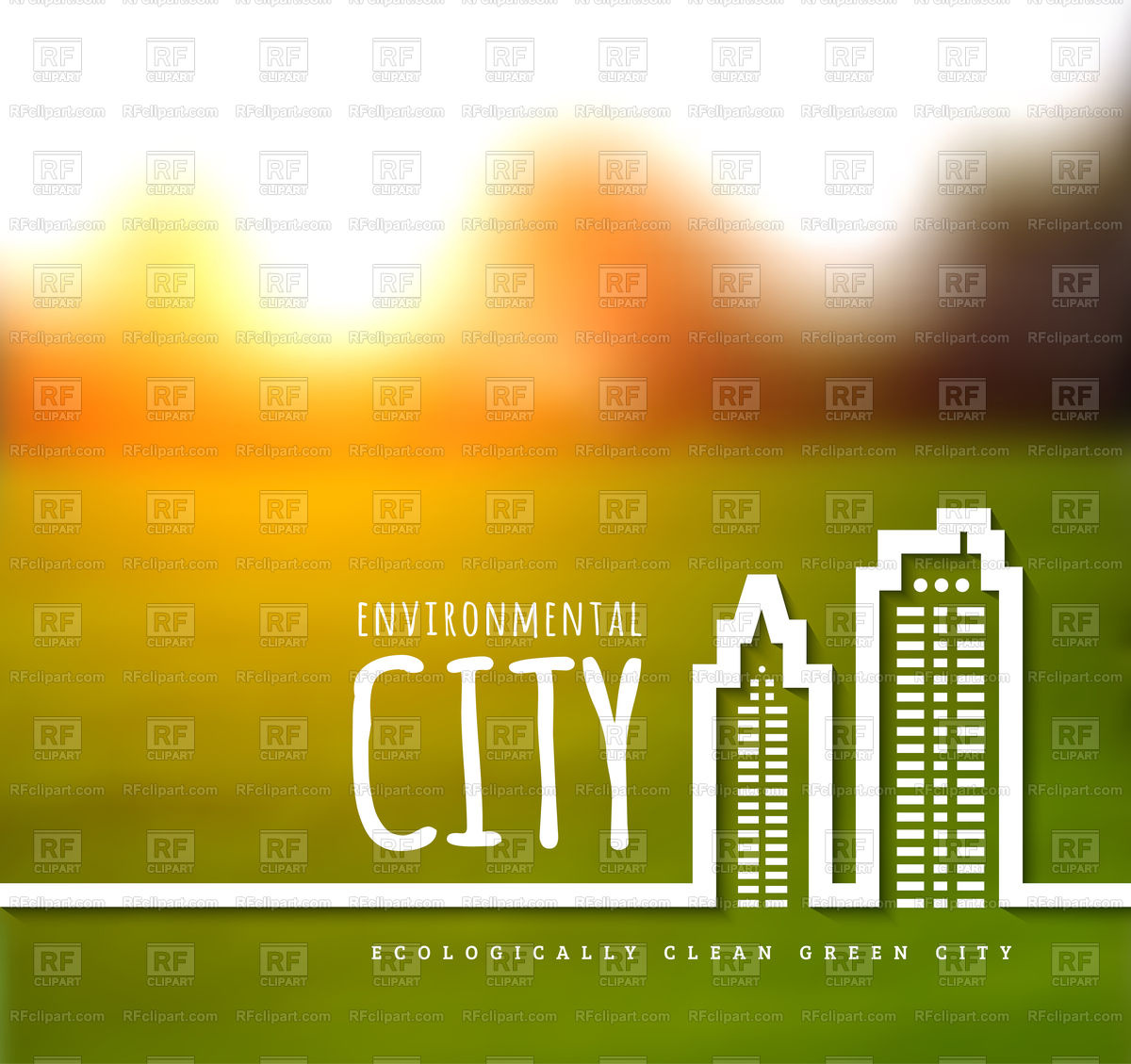 Ecologically Clean Green City Background Vector Image 1200x1129 Ecologically Clean Green City Background Vector Image