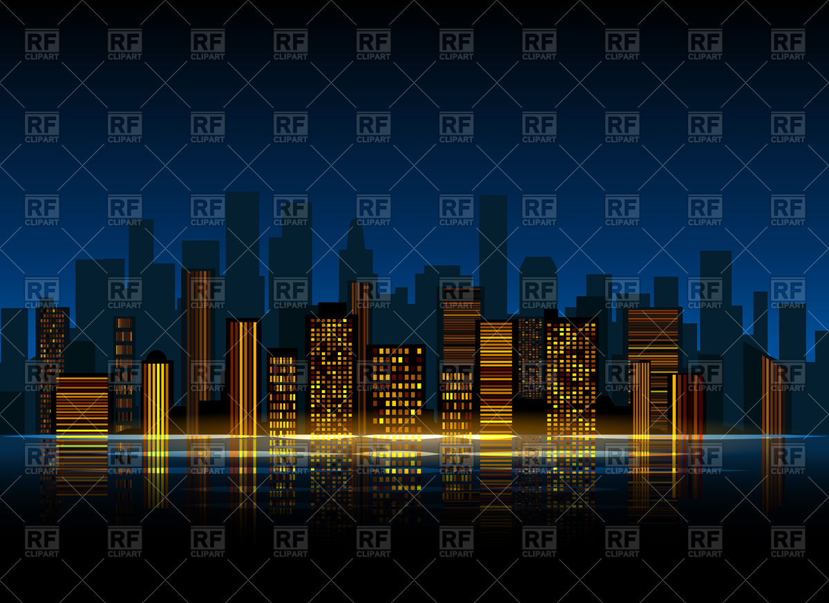 Night City Background Vector Image Of Architecture, Buildings 1200x873 Night City Background Vector Image Of Architecture, Buildings