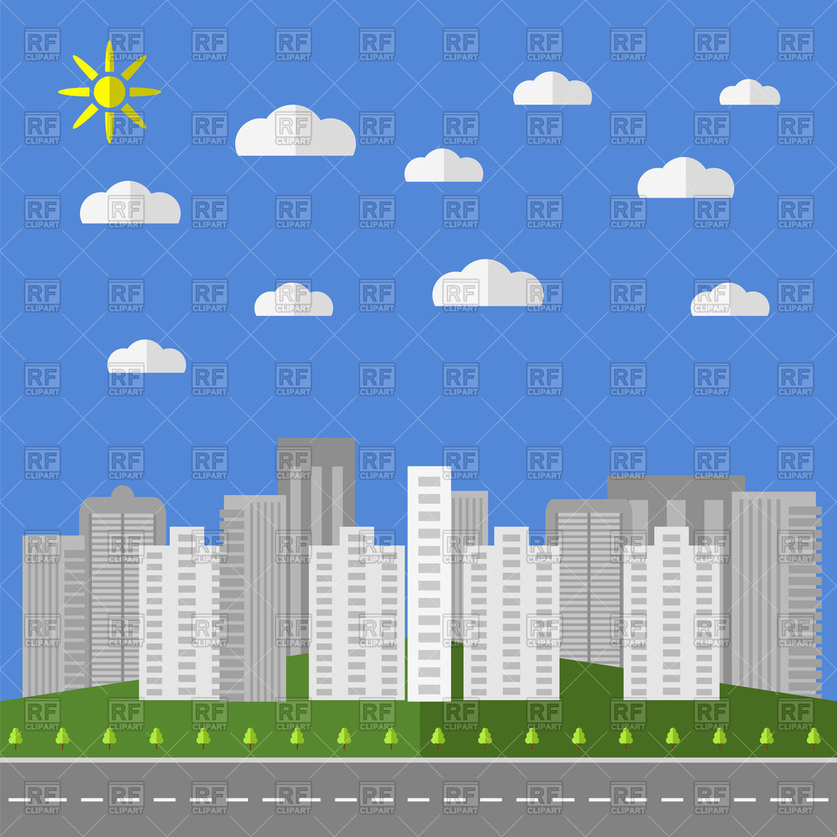 City Background Vector Image Of Architecture, Buildings 1200x1200 City Background Vector Image Of Architecture, Buildings