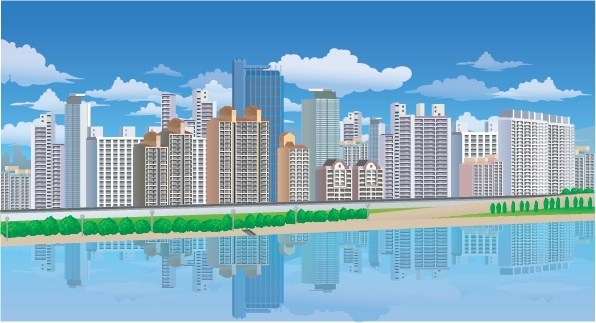 596x323 Building Free Vector Download