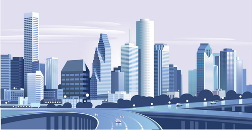 500x257 Modern City Buildings Free Vector Download