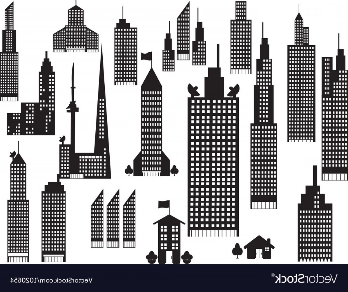 1200x1005 Silhouette Of Perspective City Buildings Vector Soidergi