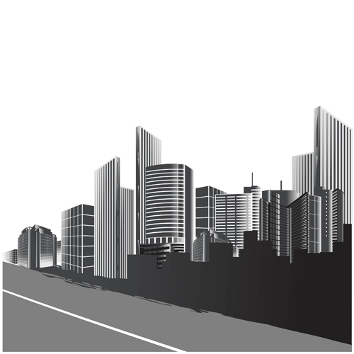 500x500 Vector City Buildings Design Elements Free Download