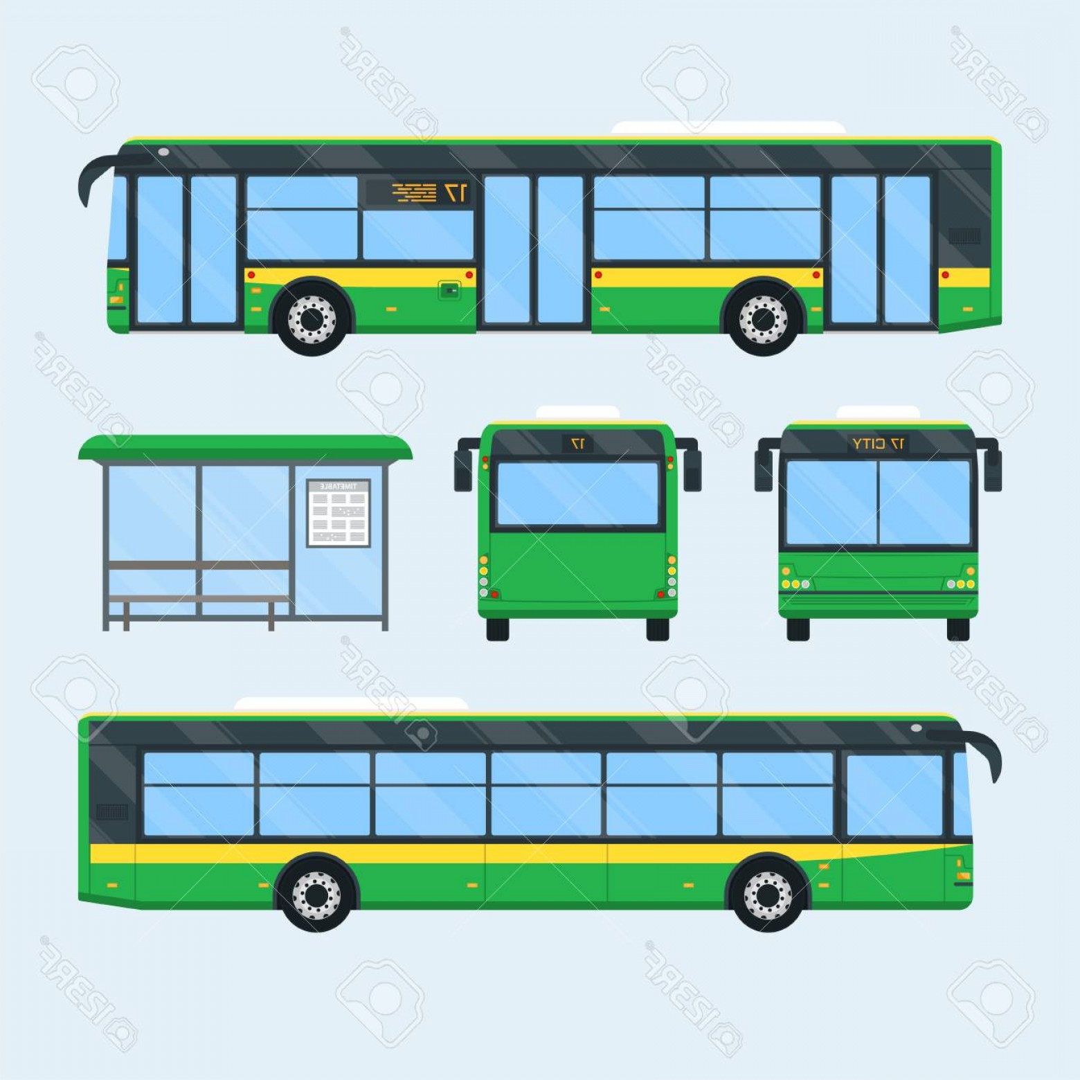 1560x1560 City Bus Vectors Plan Views Lamaison