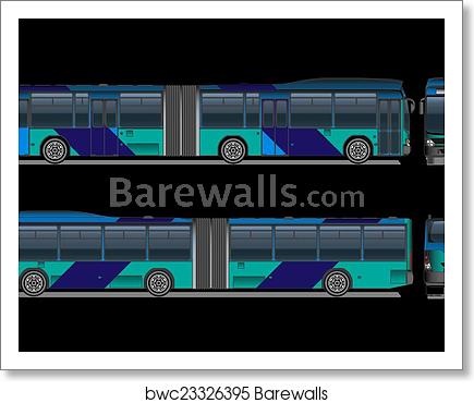435x370 City Bus, Vector, Art Print Barewalls Posters Prints