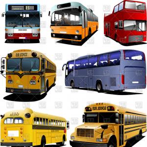 300x300 Collection Of Buses City Bus School Bus And Double Decker Bus