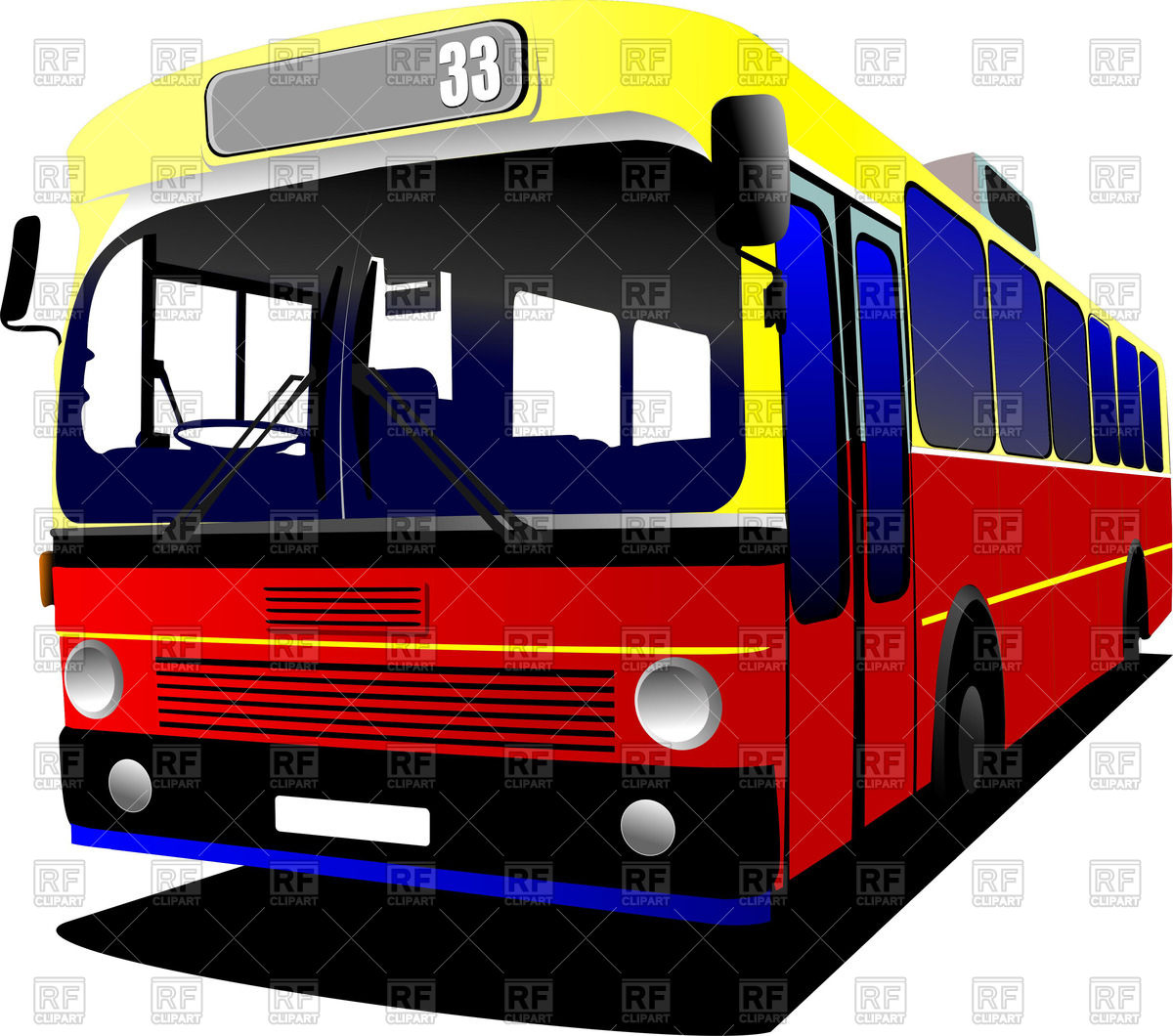 1200x1060 Colorful City Bus Vector Image Of Transportation Leonido