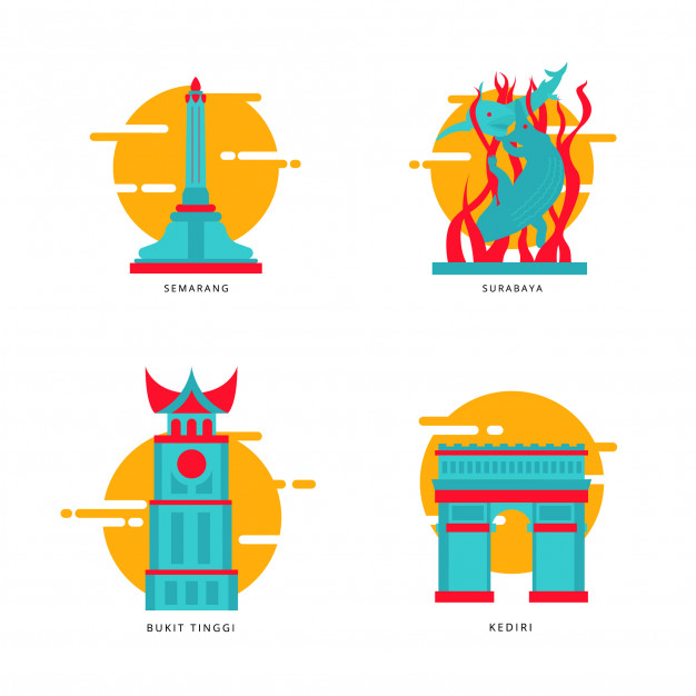 Indonesian City Landmark Icon Vector Vector Premium Download 626x626 Indonesian City Landmark Icon Vector Vector Premium Download