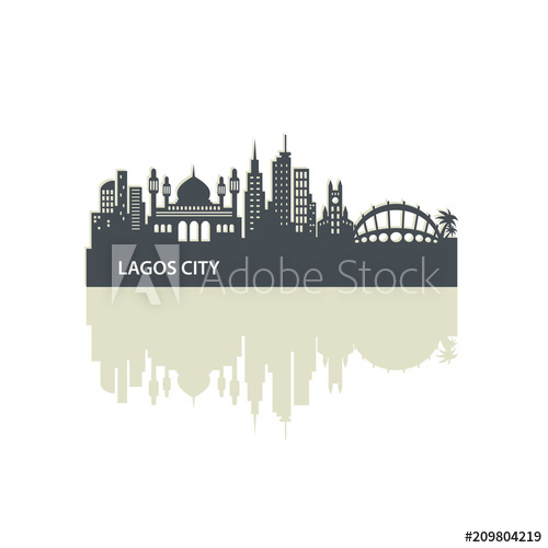 Lagos City Icon Skyline Logo Vector 500x500 Lagos City Icon Skyline Logo Vector
