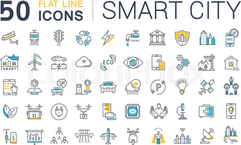 Set Vector Line Icons In Flat Design Stock Vector Colourbox 800x482 Set Vector Line Icons In Flat Design Stock Vector Colourbox