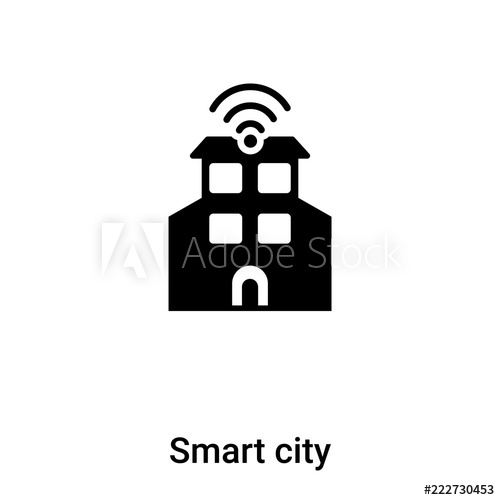 Smart City Icon Vector Isolated On White Background, Logo Concept 500x500 Smart City Icon Vector Isolated On White Background, Logo Concept