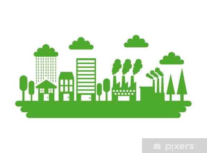 Green City Icon Over White Background Colorful Design Vector 700x519 Green City Icon Over White Background Colorful Design Vector