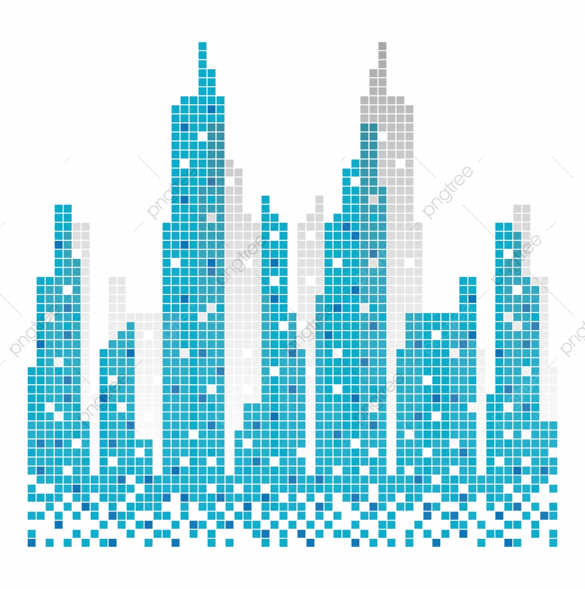 City Skyline Building Pixels Illustration Vector, Architecture 1200x1208 City Skyline Building Pixels Illustration Vector, Architecture