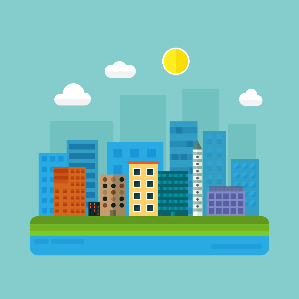 City Illustration 1000x1000 City Illustration