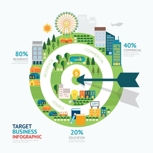 500x500 Ecology City Business Infographic Vector