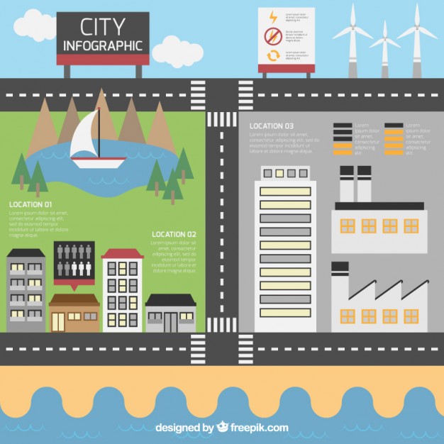 626x626 Infographic City Roads Vector Free Download