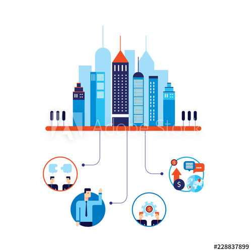 500x500 Teamwork Partnership Concept Successful Business People City