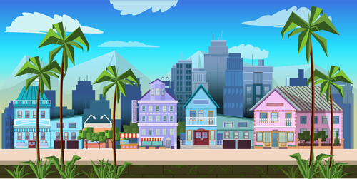 City Building Landscape Vector Graphic Free Download 500x251 City Building Landscape Vector Graphic Free Download