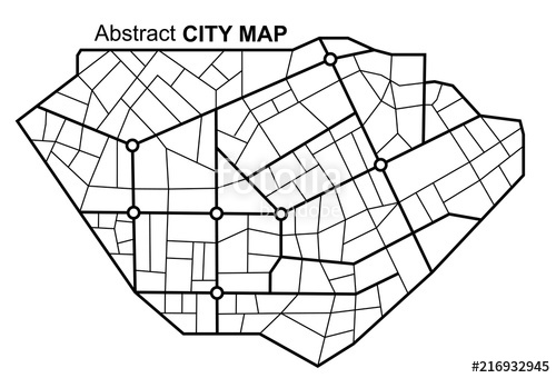 Abstract City Navigation Map With Lines And Streets Vector Black 500x340 Abstract City Navigation Map With Lines And Streets Vector Black