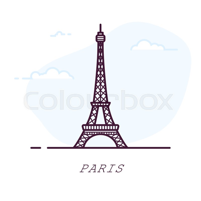 Paris City Line Style Illustration Stock Vector Colourbox 800x800 Paris City Line Style Illustration Stock Vector Colourbox