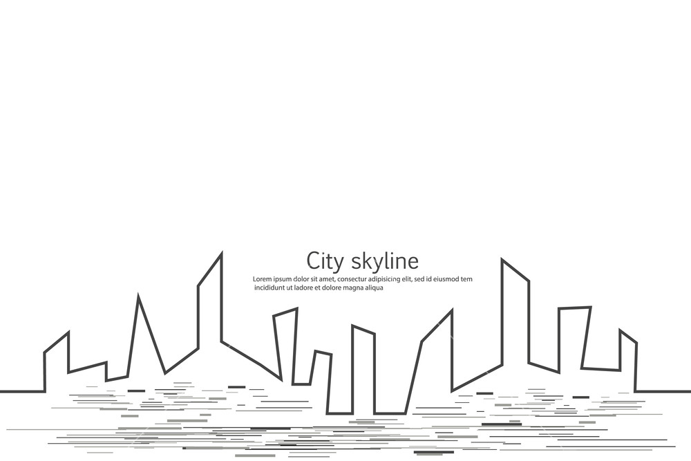 Silhouette Of The City In A Flat Style Modern Urban Landscape 1000x667 Silhouette Of The City In A Flat Style Modern Urban Landscape