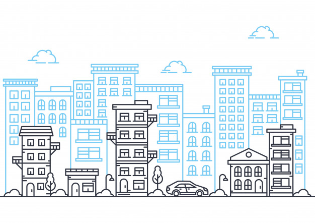 Vector Illustration Of City Line Vector Premium Download 626x442 Vector Illustration Of City Line Vector Premium Download