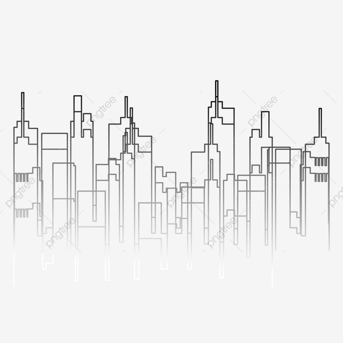 Blue Light Effect City Line, Upper Line Outline, Line, Buildings 1200x1200 Blue Light Effect City Line, Upper Line Outline, Line, Buildings