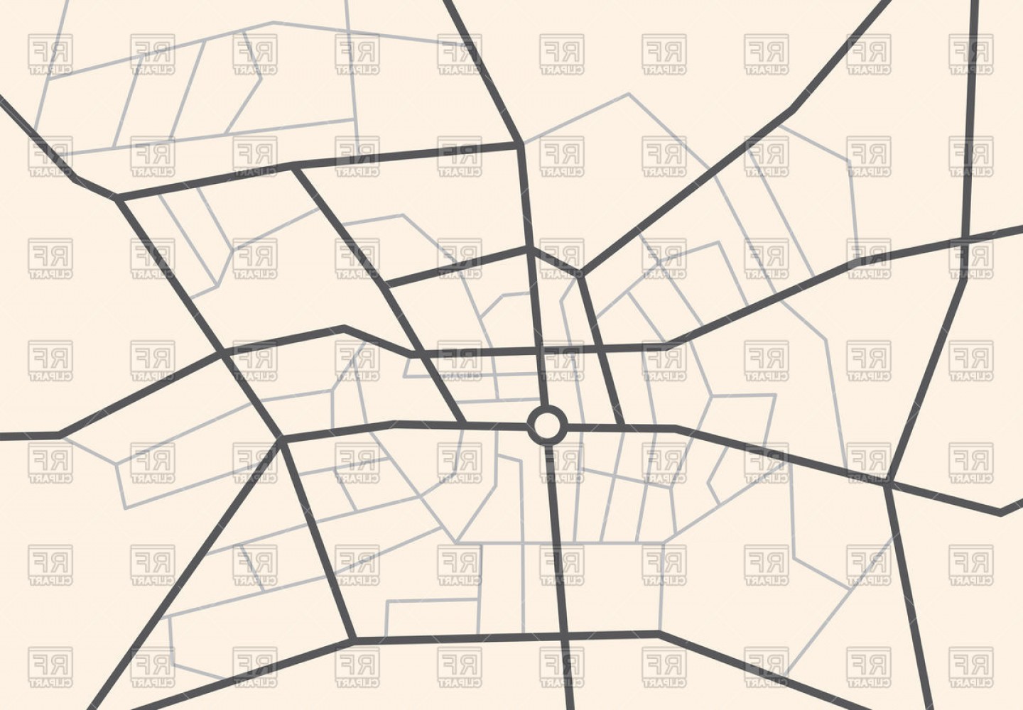 Streets On The City Map Vector Clipart Handandbeak 1440x1000 Streets On The City Map Vector Clipart Handandbeak