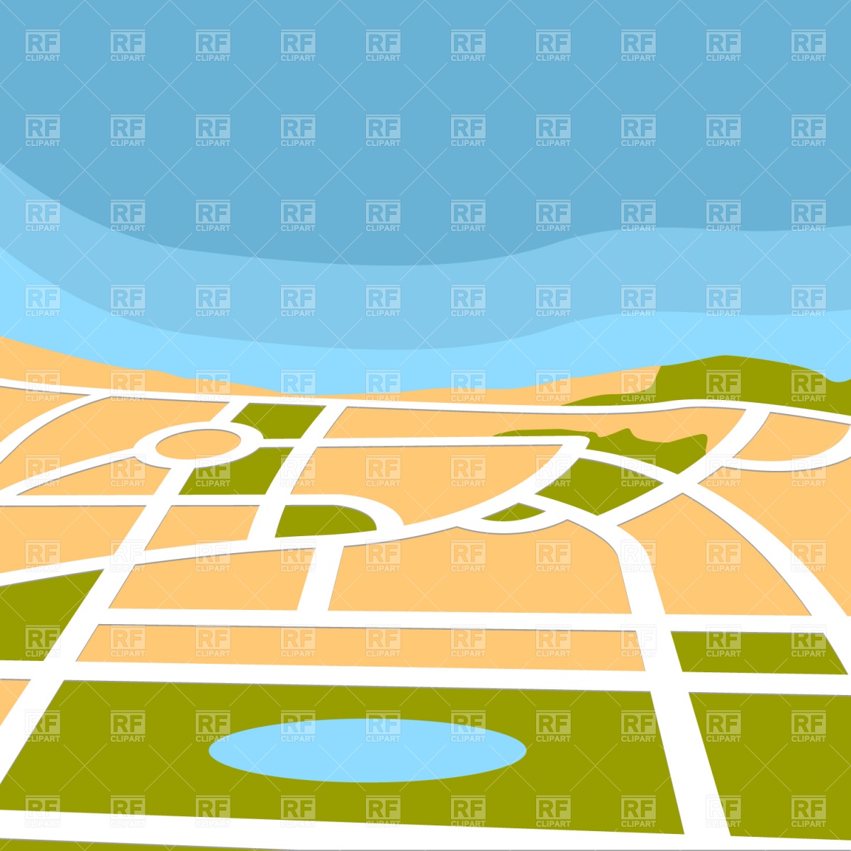 1200x1200 City Map Vector Image Of Signs, Symbols, Maps Prague