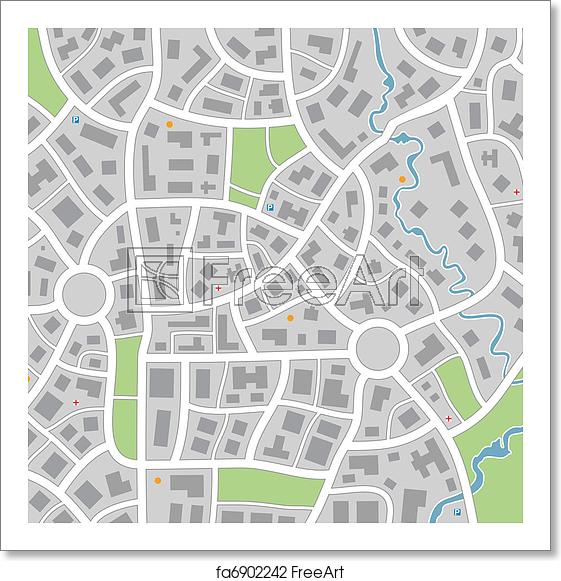 561x581 Free Art Print Of City Map Vector City Map Freeart