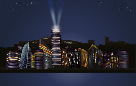 Free City Nights Skylines Clipart And Vector Graphics 455x288 Free City Nights Skylines Clipart And Vector Graphics