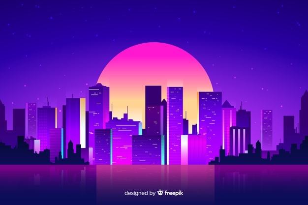 Futuristic Night City Background Vector Free Download 626x417 Futuristic Night City Background Vector Free Download