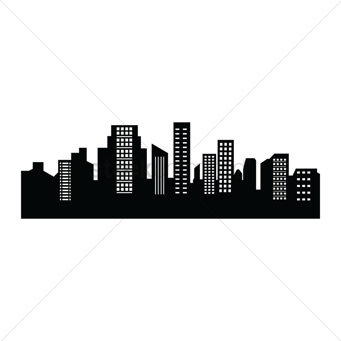 City Silhouette Vector at Vectorified.com | Collection of City ...