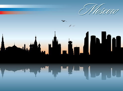 495x368 City Silhouette Vector Free Free Vector Download