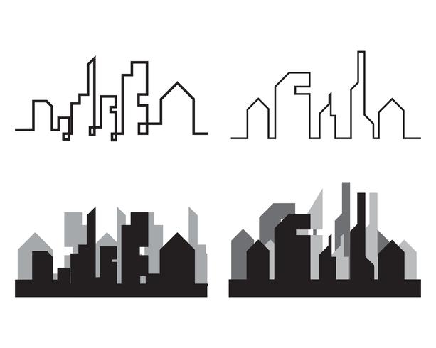 613x490 Modern City Skyline City Silhouette Vector Illustration In Flat